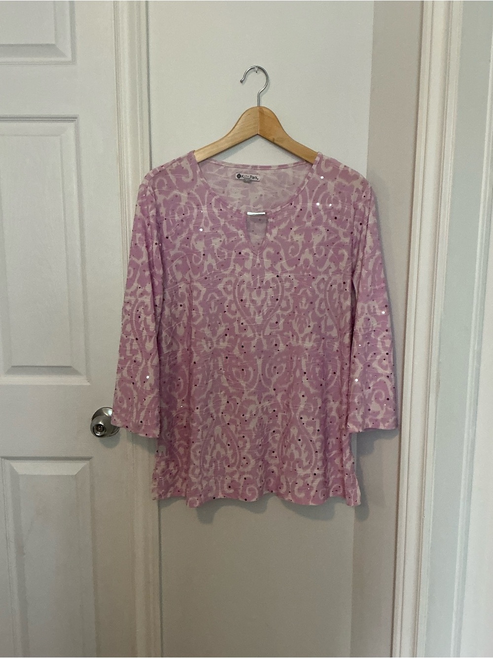Sparkly Lavender Paisley Tunic by Kate Park